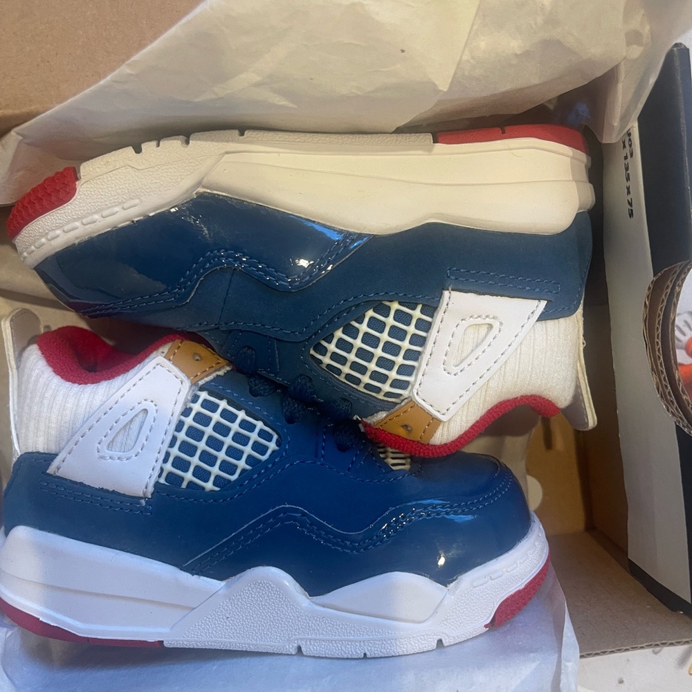 Jordan Kids Sneakers in Blue, White, and Red